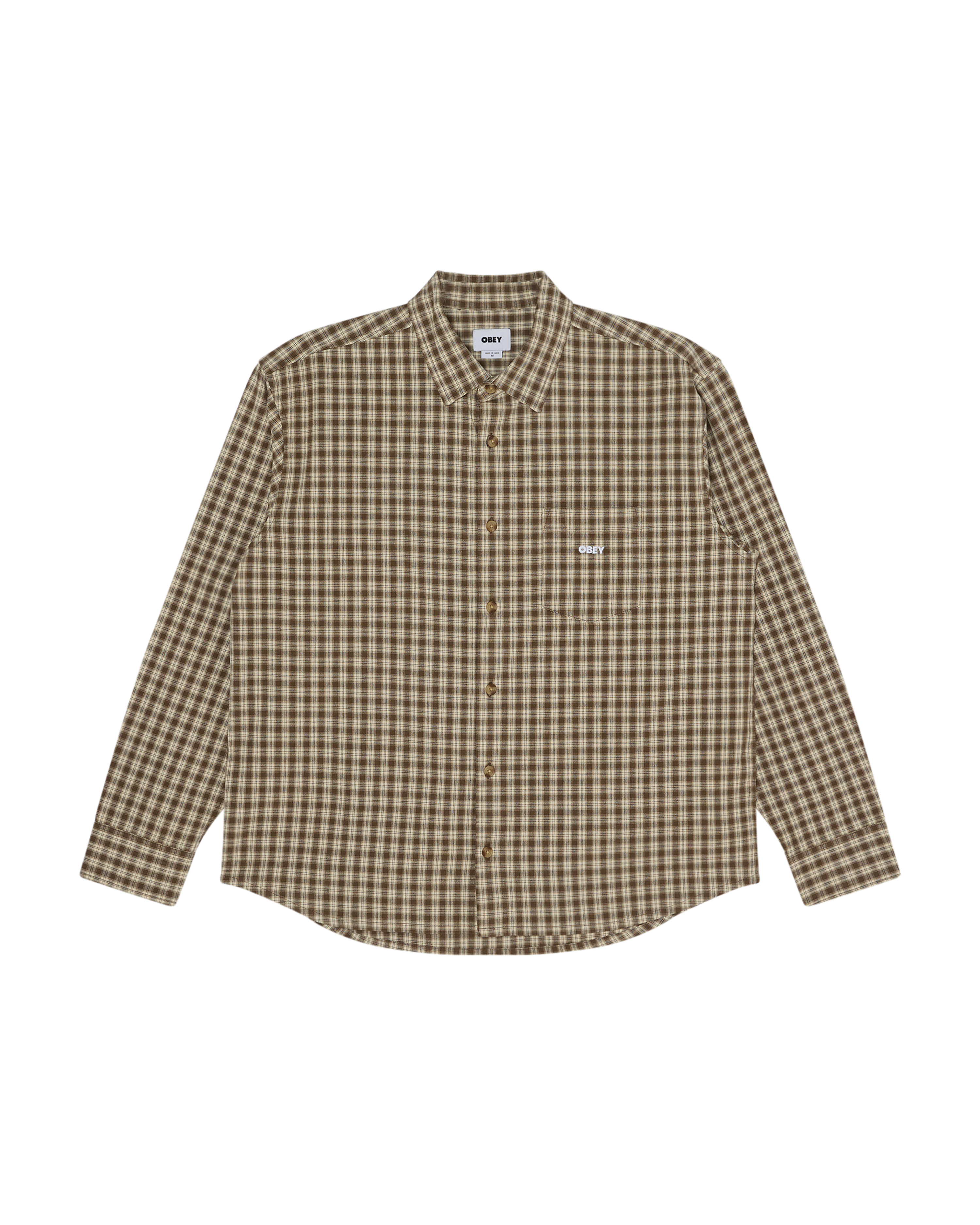 OBEY Bigwig Axel Shirt Canteen Multi Herren Hemd kariert braun